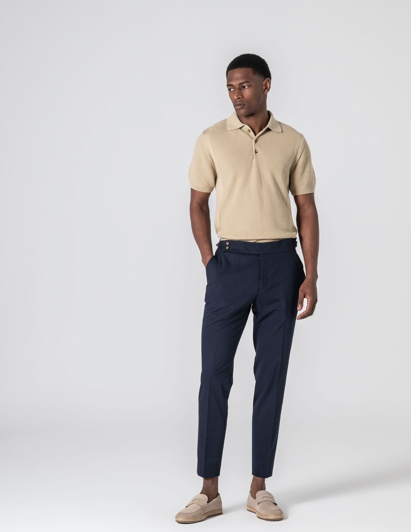Old Money Structured Knit Polo