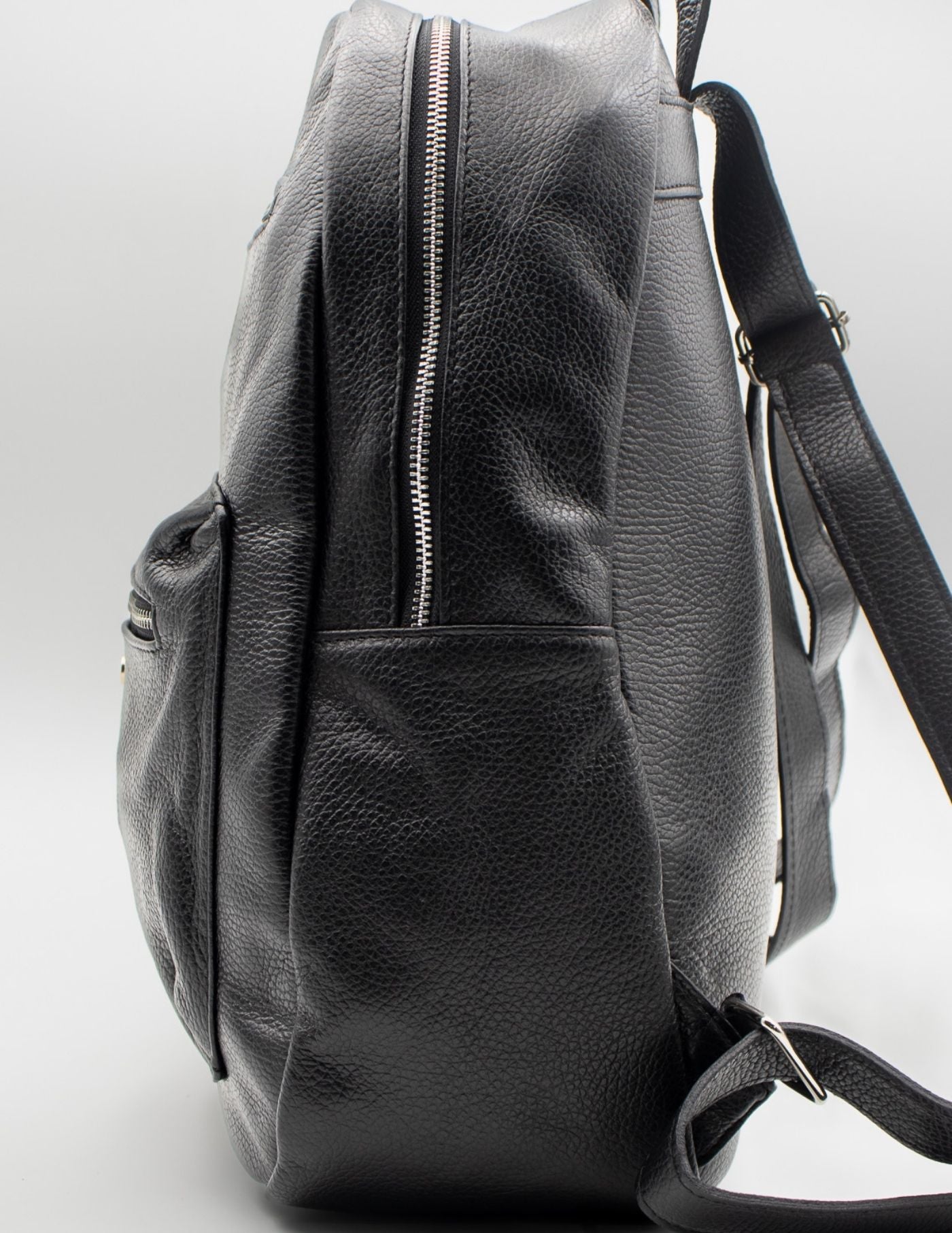 Old Money Black Leather Backpack
