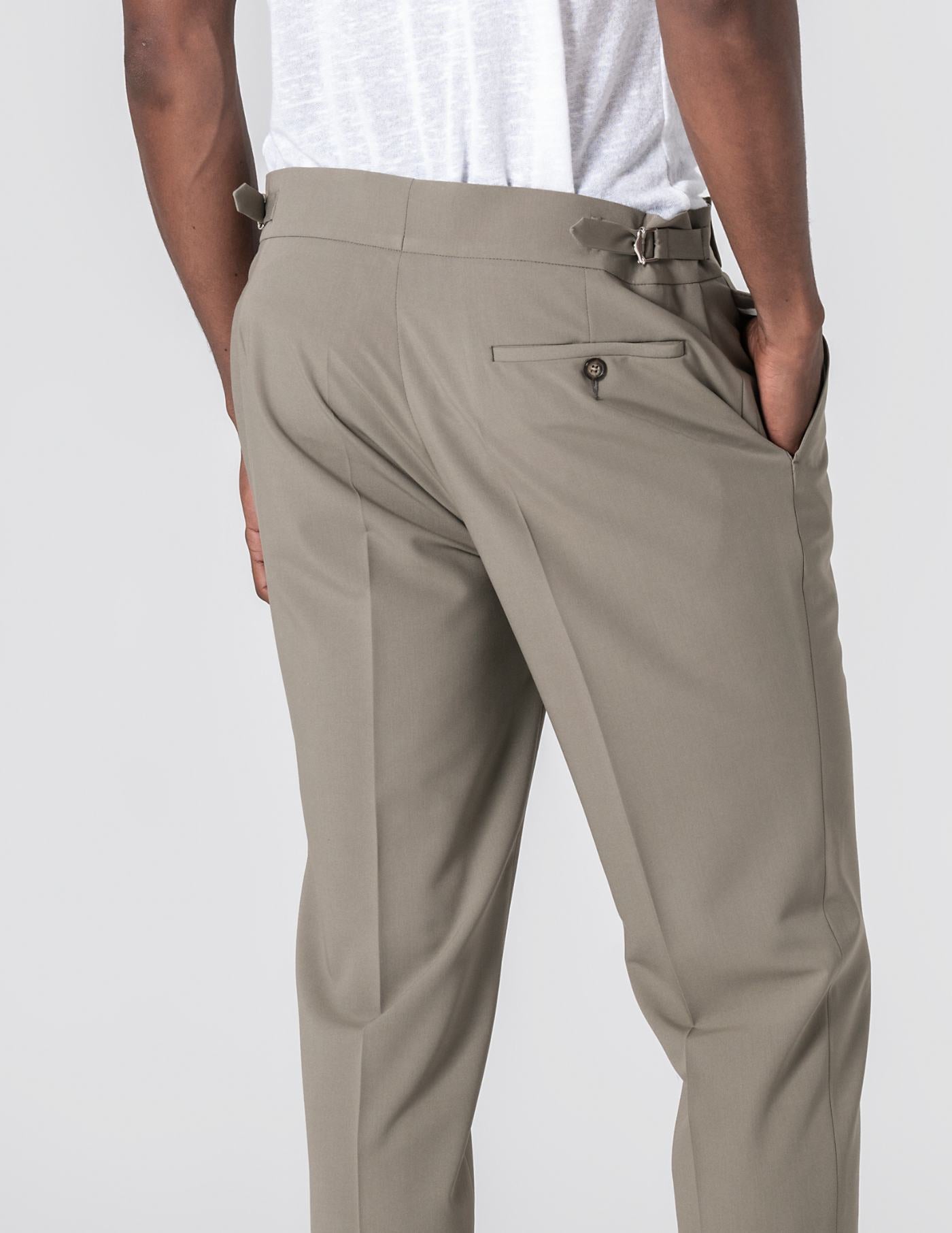 Pastel Green High-Waisted Tailored Pants